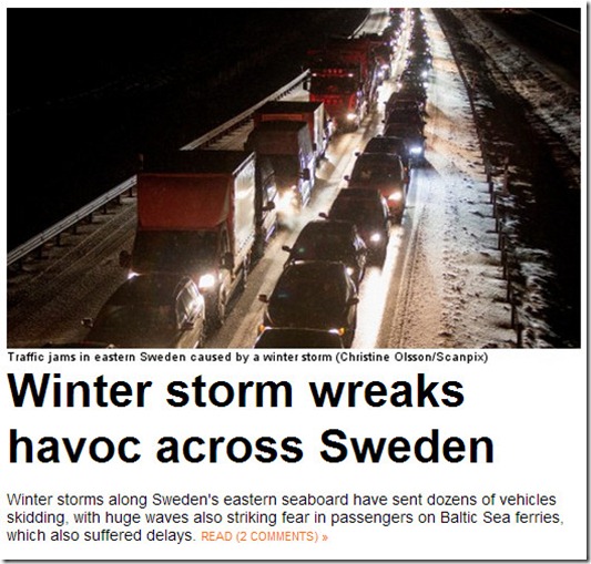 Sweden winter storm