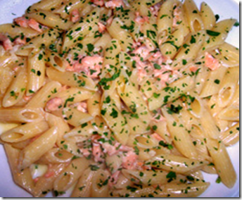 Pennette con salmone e panna 