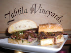 Tri tip, caramelized onions, and green salsa on pugliese bread-now that's a tasty sandwich Tri tip, caramelized onions, and green salsa on pugliese bread-now that's a tasty sandwich