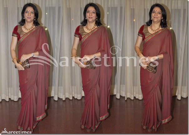 Priya_Dutt_Maroon_Saree Priya_Dutt_Maroon_Saree
