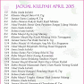 Jadual Kuliah Ustaz Azhar Idrus (UAI) April 2015