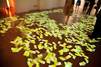 It was hard to capture the movement of Levy Lighting's interactive projection with a camera -- but we promise, it was amazing!