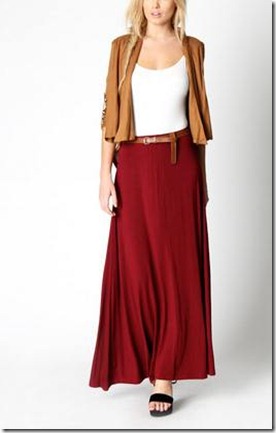 Belted Jersey Maxi Skirt1