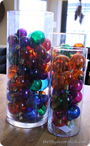 colorful christmas bulbs