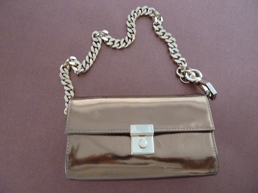 I loved the finish on this Guiseppe Zanotti bag.