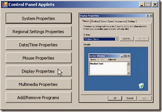 Control Panel Applets
