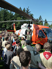 Coast Guard helicopter flew in from Astoria and was a popular attraction