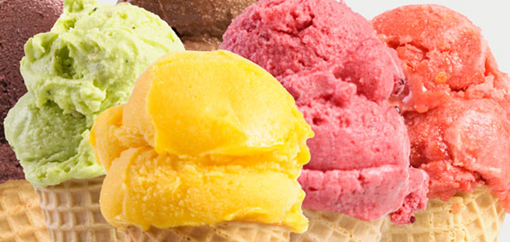 Sorvetes com candy colors Sorvetes com candy colors