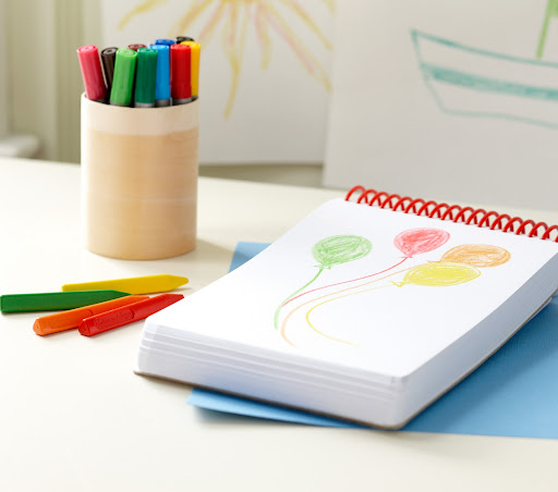 This sprial-bound pad is perfect for sketching ideas and inspiration. Chunky Sketch Pad, $10, potterybarnkids.com