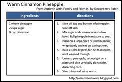 cinnamon pineapple recipe card cinnamon pineapple recipe card