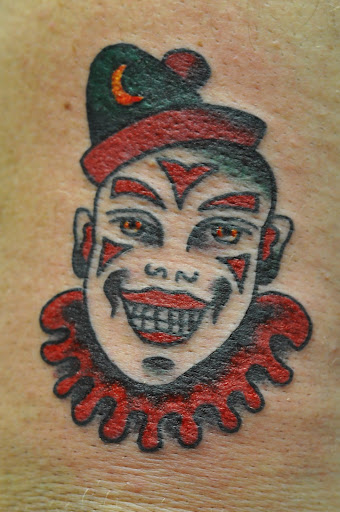 Tags Clown Tattoo by KeelHauled Mike Black Anchor Denton Maryland