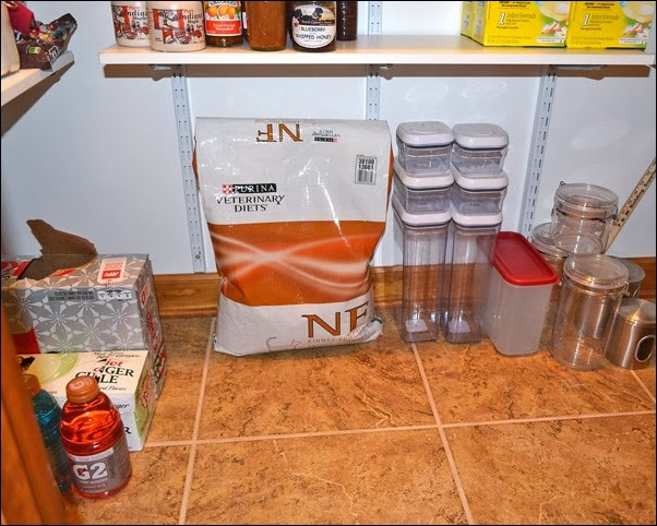 organized pantry floor