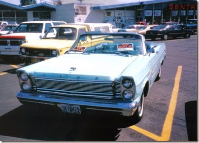 36 1966 Ford Galaxie Convertible in the Rainier Shopping Center parking lot for Rainier Days in the Park on July 13, 1996