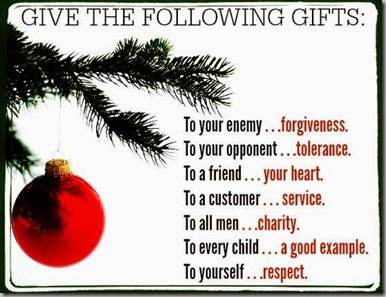 give the following gifts