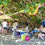 Pic-nic barbecue sous les arbres à Fond Banane