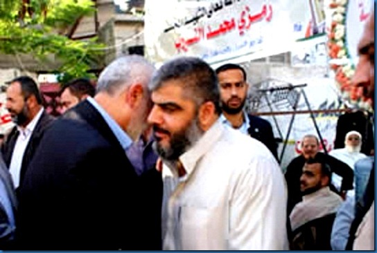 Kamal al-Nairab with Ismail Haniya 8-20-11