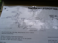 Skiss över snöskallegrottan