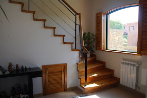 Wooden features make the house warm and cosy