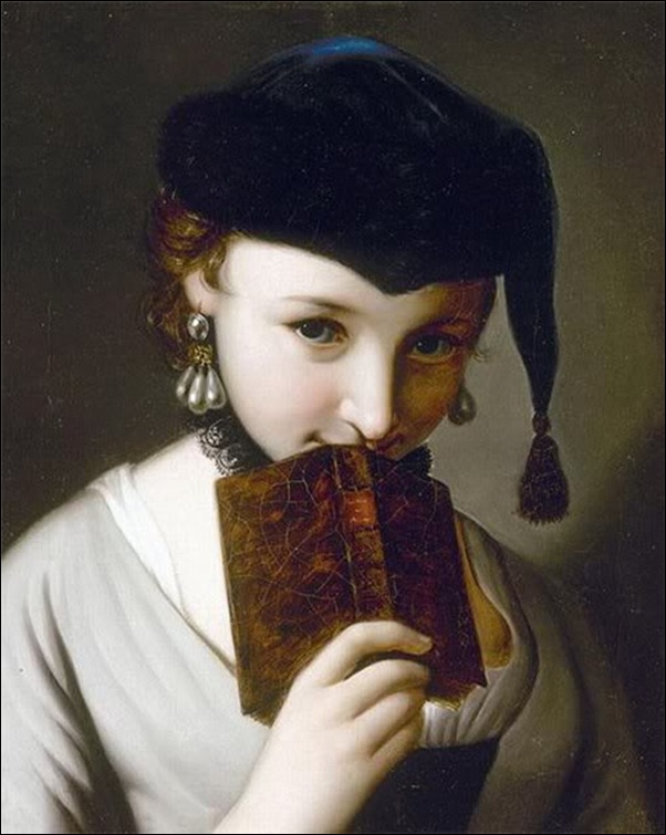 Piero Antonio Rotari, jeune fille au livre Piero Antonio Rotari, jeune fille au livre