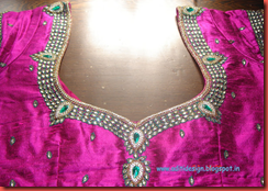 pink kundan work blouse 1010