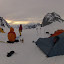 Cody's tent has a head, or Cody's head has a tent.