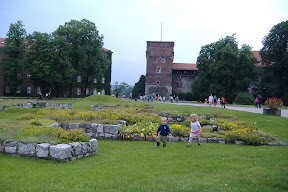 These kids were totally ignoring the "do not step on grass" rule.  They were never seen again.