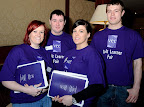 Claire McDougle, Darren Duffy, Courtney McGinley and Alan Park at the Donegal VEC Adult Leaner Fair in the Mount Errigal Hotel on Tuesday last.