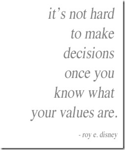 to have values