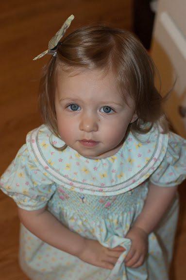 Sam in her Easter Dress