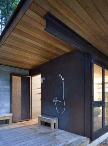 I love how minimalist this outdoor shower design is. It matches the modern architecture of the house perfectly.
(designspiration.com) I love how minimalist this outdoor shower design is. It matches the modern architecture of the house perfectly.
(designspiration.com)
