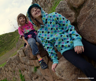 The girls are so happy to be travelling.