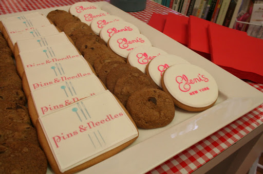 Mini chocolate chip cookies and sugar cookies were provided by Eleni's. Needless to say, there were none left at the end of the night!