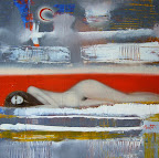 "COCOON" 30x30 (oil/acrylic on canvas) -no-