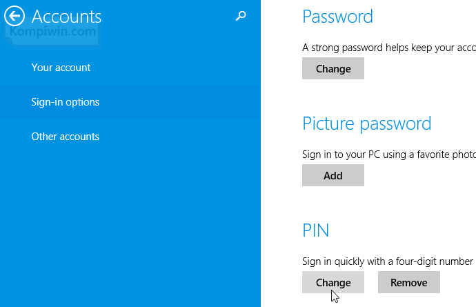 cara melindungi password dengan membuat nomor pin saat booting signin 004