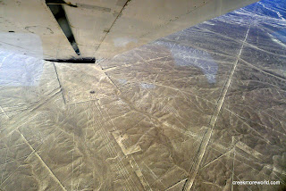 The desert is covered in lines, drawings and shapes