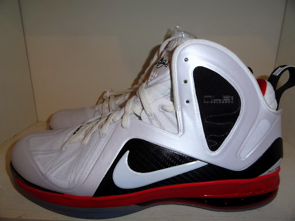 LBJ8217s Nike LeBron 9 PE Elite 8211 Miami Heat Home PE 8211 Close Up