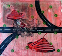 Abduccion ( Abduction), 145 X 135cm 2006 mix media on canvas