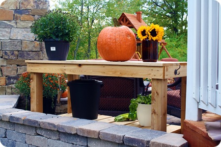 DIY pottery barn potting bench 