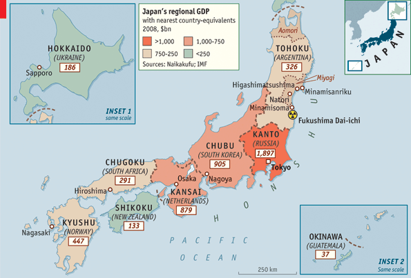 Infographic from economist.com, illustrating the size of Japan's economy