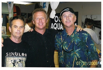 Bruce, Ty Page and Brian at the opening of the Skateboard Museum where it all started for us Pier Ave. Jr. High which is now a Museum and skatepark. Photo taken in 2008.