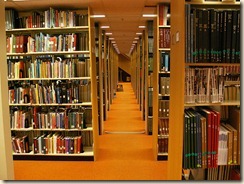 library shelves