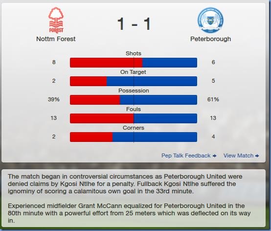 Playoff match result