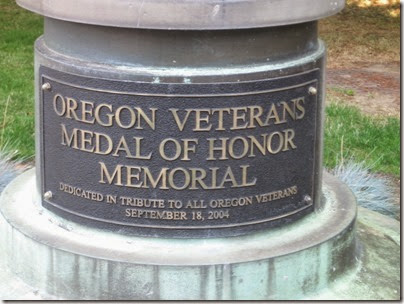 IMG_3325 Oregon Veterans Medal of Honor Memorial Plaque at the Oregon State Capitol in Salem, Oregon on September 4, 2006