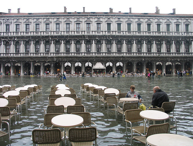 Flooding in Piazza San Marco, Venice, Italy, 1 November 2004. By Gwenael Piaser / flickr