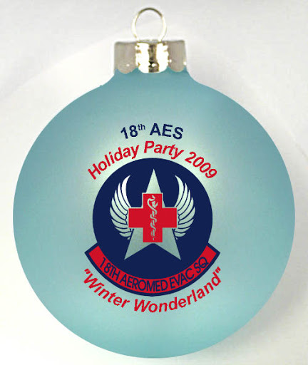 18th Aeromed Evac SQ  Holiday Party  Custom Christmas Ornament   http://www.fundraisingornaments.com