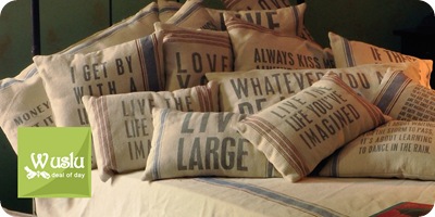 burlap pillows