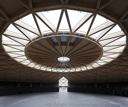 Cúpula de madera laminada y kerto Cúpula de madera laminada y kerto