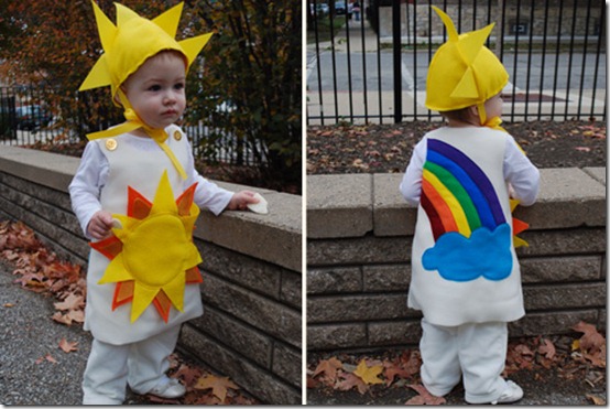 Todo Halloween: Disfraz de Arcoíris y sol para niña con patrones gratis