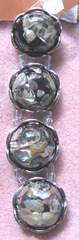 black silver dicohric shell bracelet beads2 black silver dicohric shell bracelet beads2