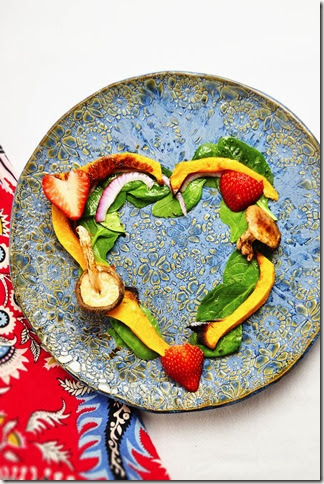 Valentines Day heart shaped salad